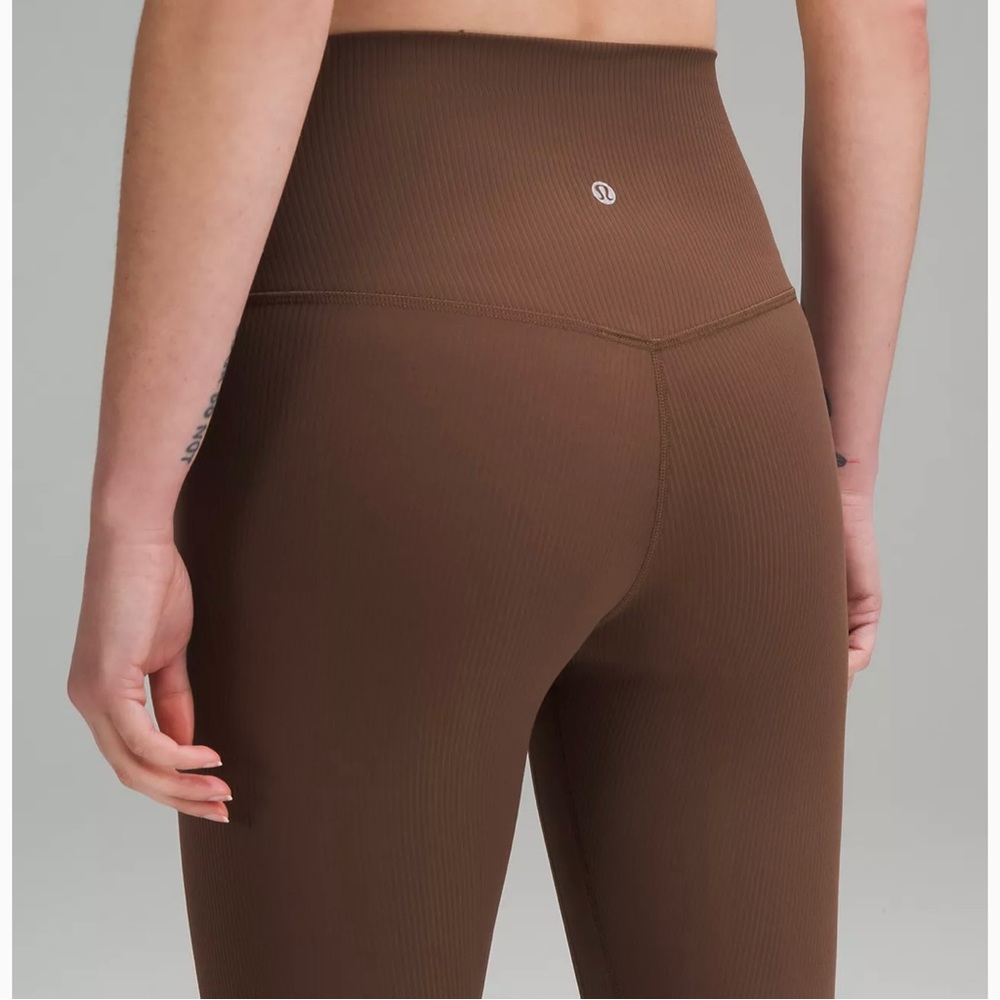 Lululemon ribbed align leggings brown